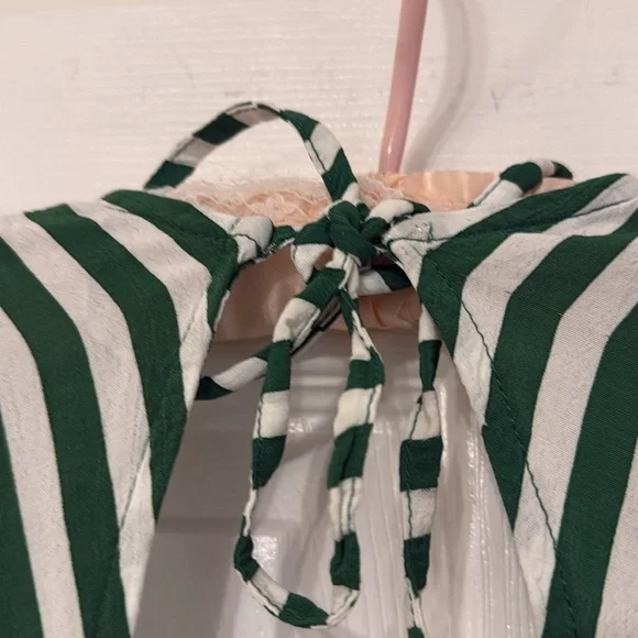 💚 FAITHFUL THE BRAND MILAN DRESS green stripe size 4 💚 - Picture 6 of 8